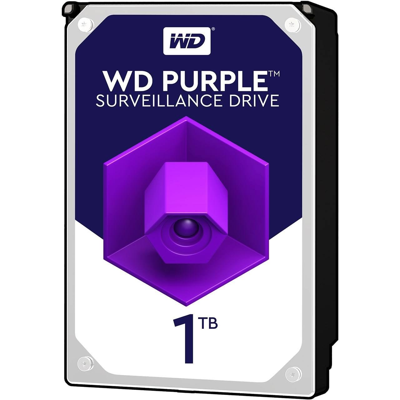 هارد دیسک اینترنال 3.5 اینچ وسترن بنفش دیجیتال مدل WD Purple ظرفیت 1 ترابایت اورجینال اصلی
