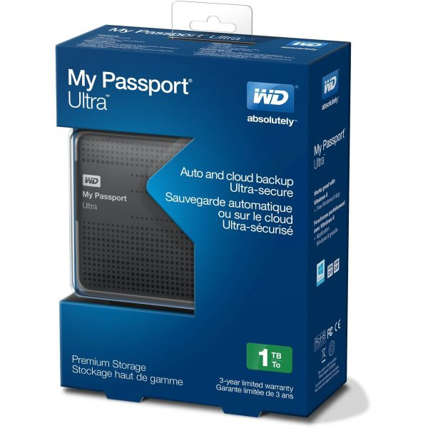 هارد اکسترنال HDD وسترن دیجیتال مدل آبی My Passport Ultra ظرفیت 1 ترابایت